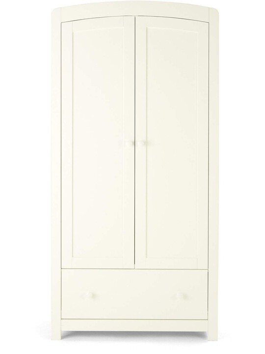 Mia 4 Piece Cotbed with Dresser Changer, Wardrobe, and Premium Dual Core Mattress Set - White image number 9